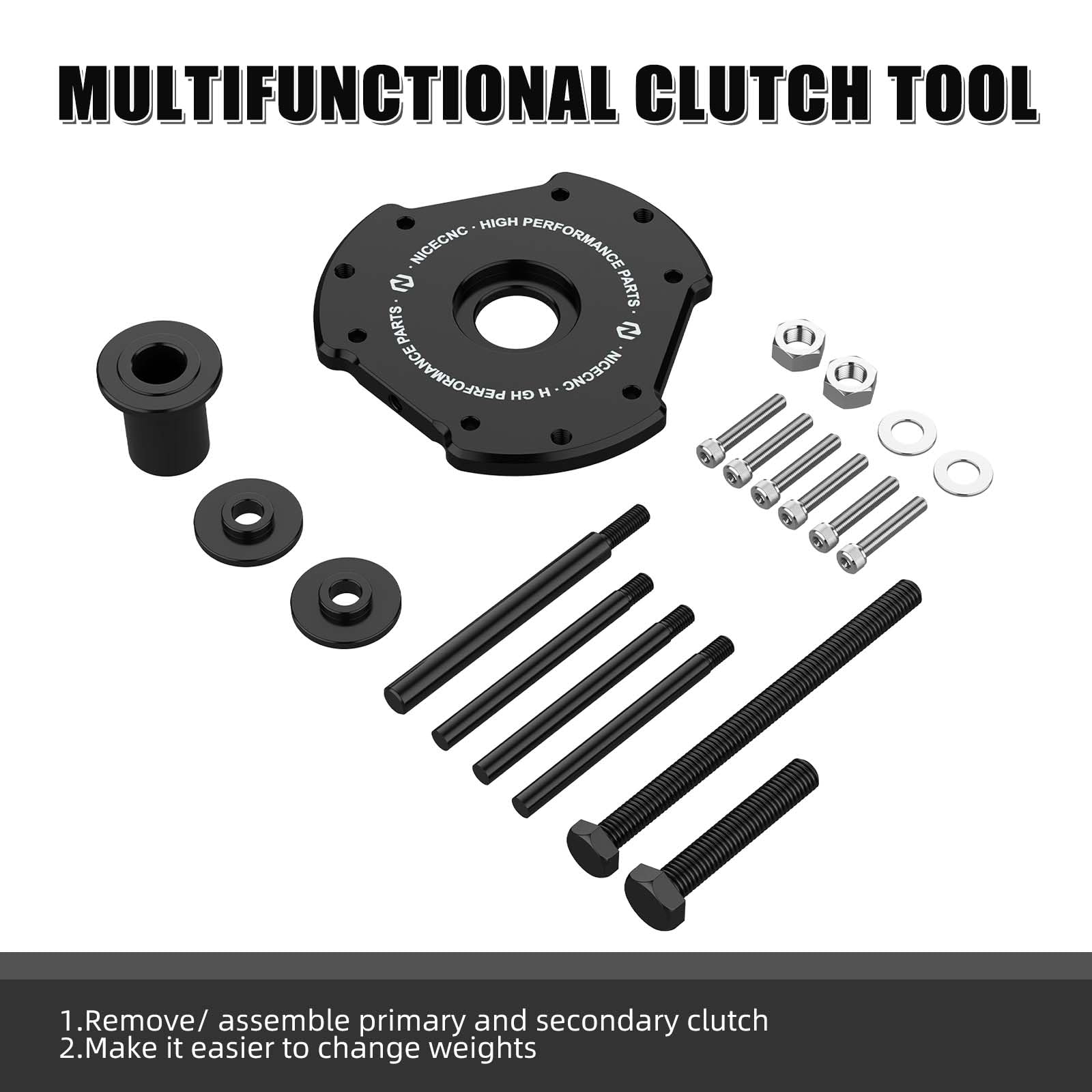 Amazon.com: NICECNC Black Clutch Removal Tool Kit Drive Clutch